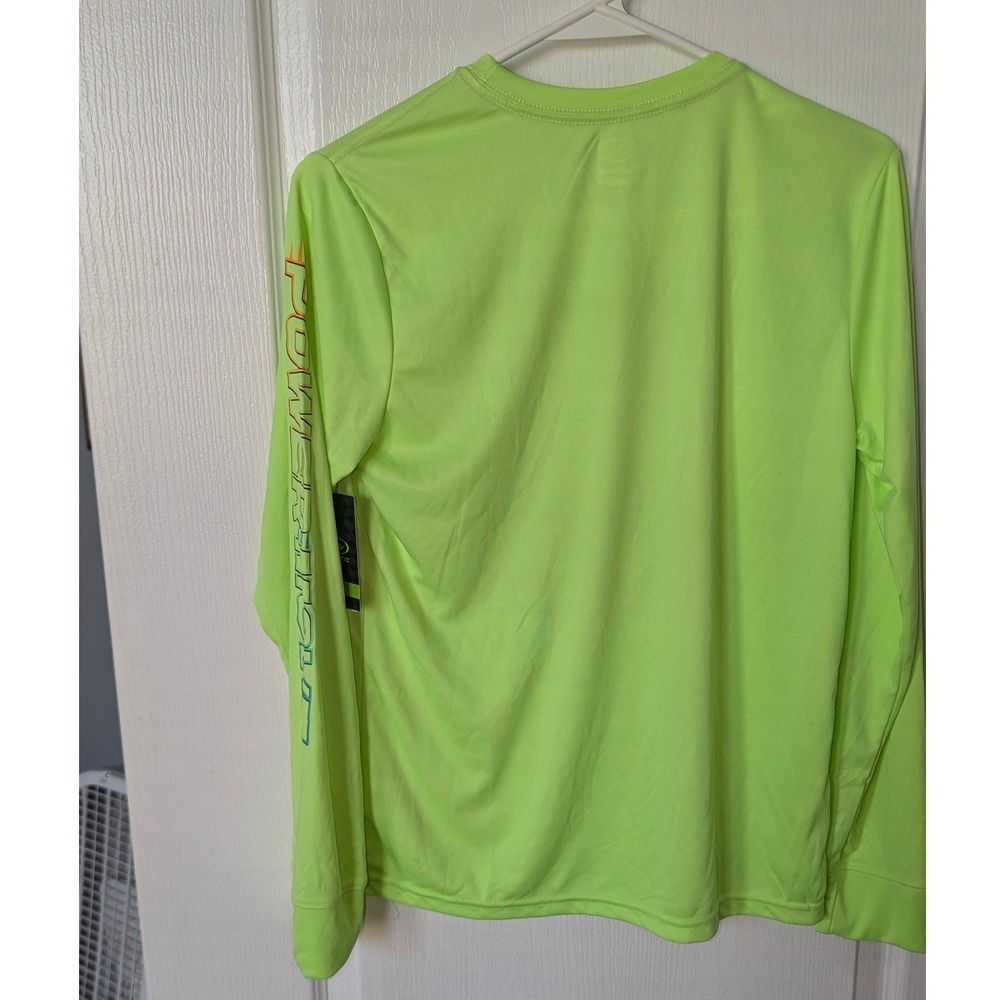 Athletic Works Boys Lime Green Basketball Graphic Long Sleeve Shirt XL 14-16 - Picture 7 of 8